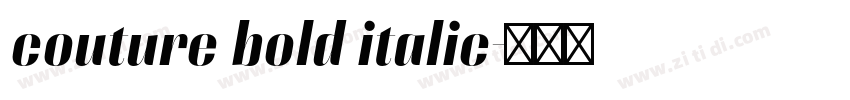 couture bold italic字体转换
